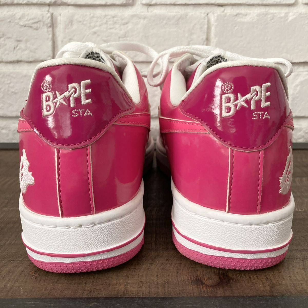 bapesta ベイプスタ エナメル 29cm A BATHING APE - BAPE STA College ベイプスタ 水色 29cm us11の