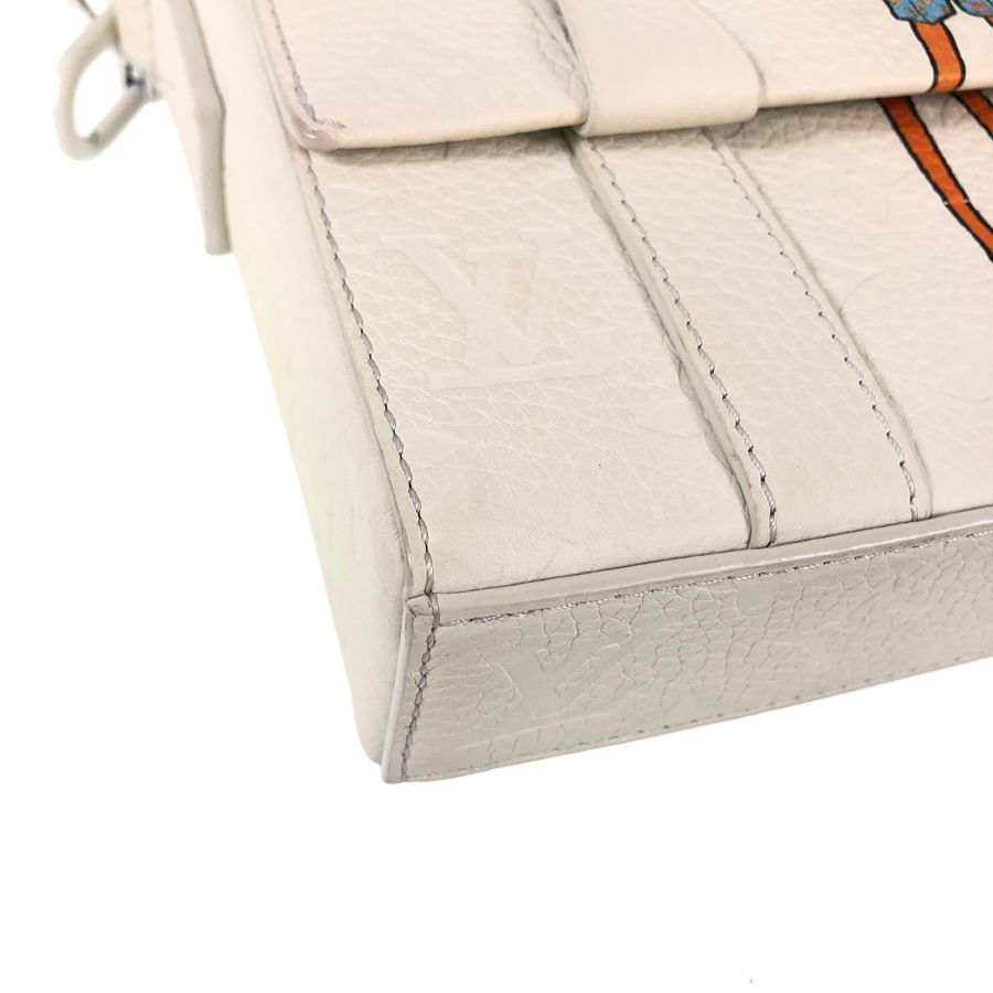 LOUIS VUITTON ルイヴィトン モノグラムトリヨン フラップソフトトランク メッセンジャー レザー ホワイト M57407 良品 中古 4b003555 LOUIS VUITTON - LOUIS VUITTON ルイヴィトン モノグラムトリヨン