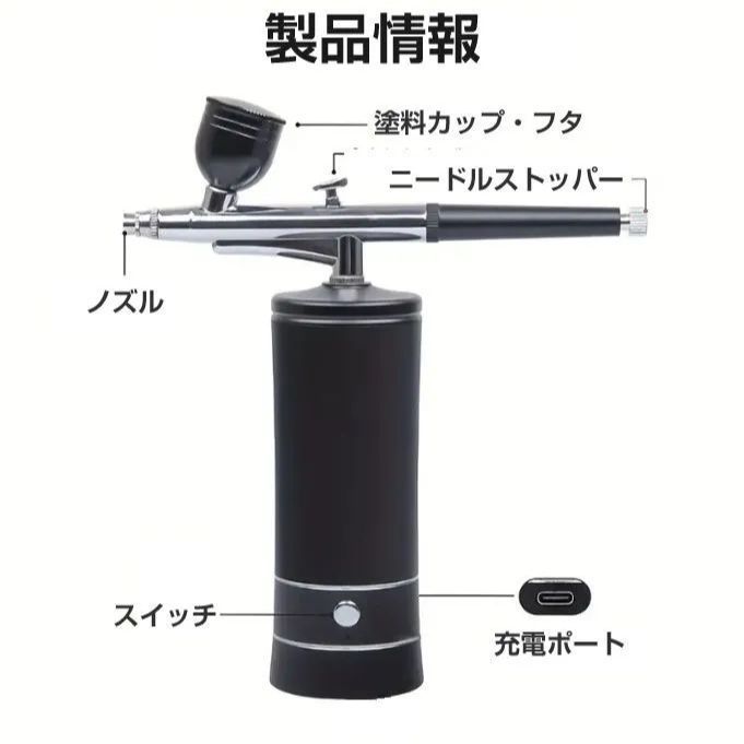 コンプレッサー エアブラシ アート簡単 エアブラシ コンプレッサーで頭 