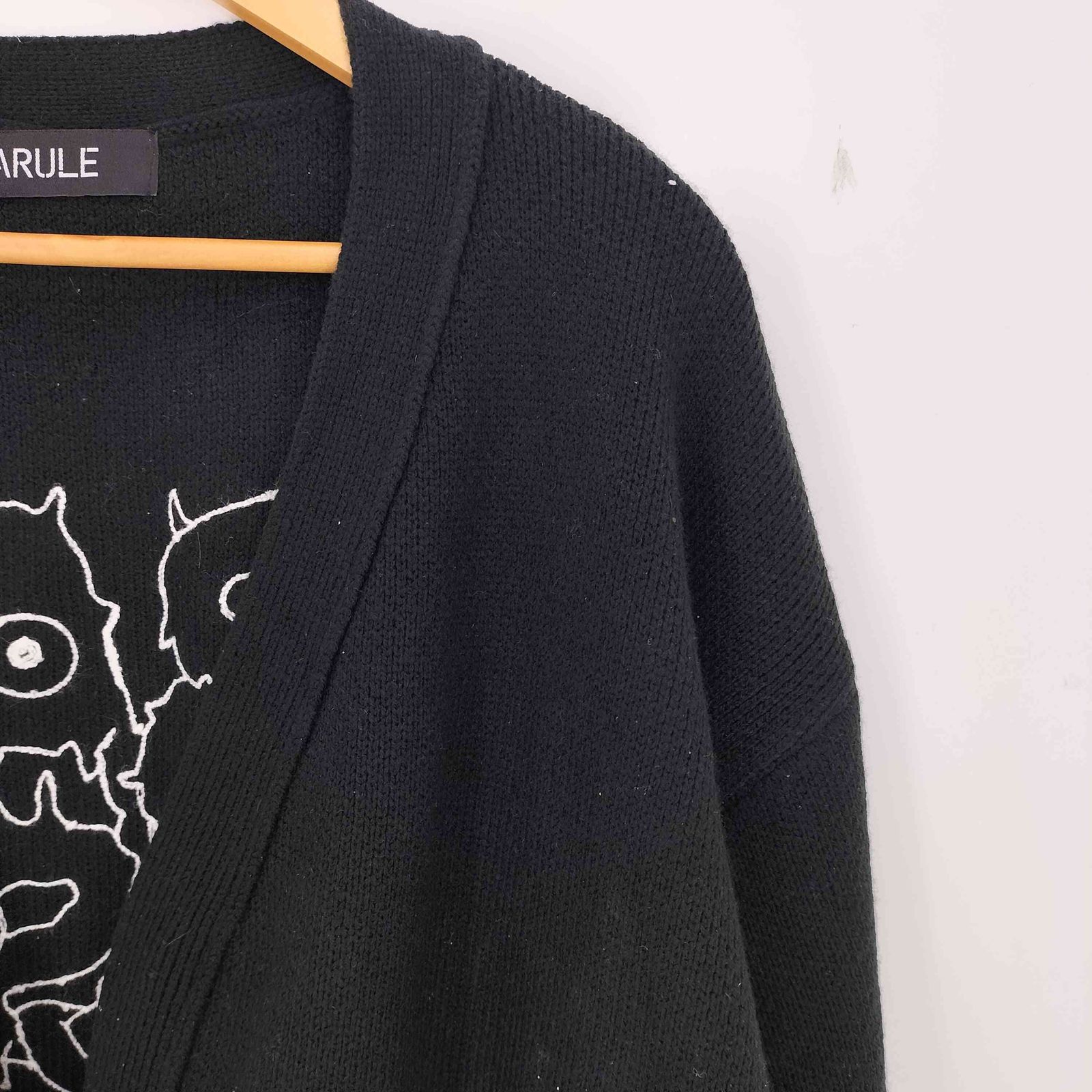 アリュール ARULE バックデザインルーズフィットニットカーディガン 