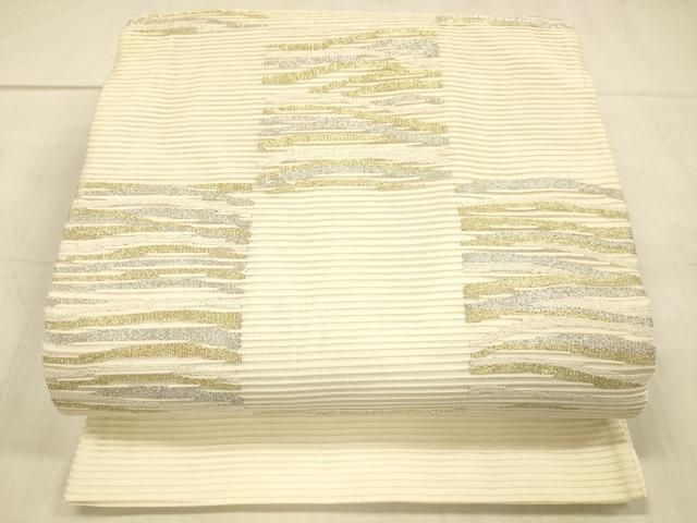 専用ページ 正絹 夏の絽のお太鼓袋帯【抽象模様】No2788 正絹 夏の絽