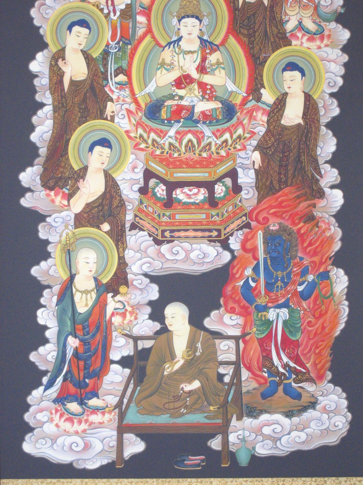 【特価品】掛け軸 掛軸　真言十三佛◆恩田三澄 (真作・新品) 150センチ丈 特価品】掛け軸 掛軸 真言十三佛◇恩田三澄 (真作・新品) 150