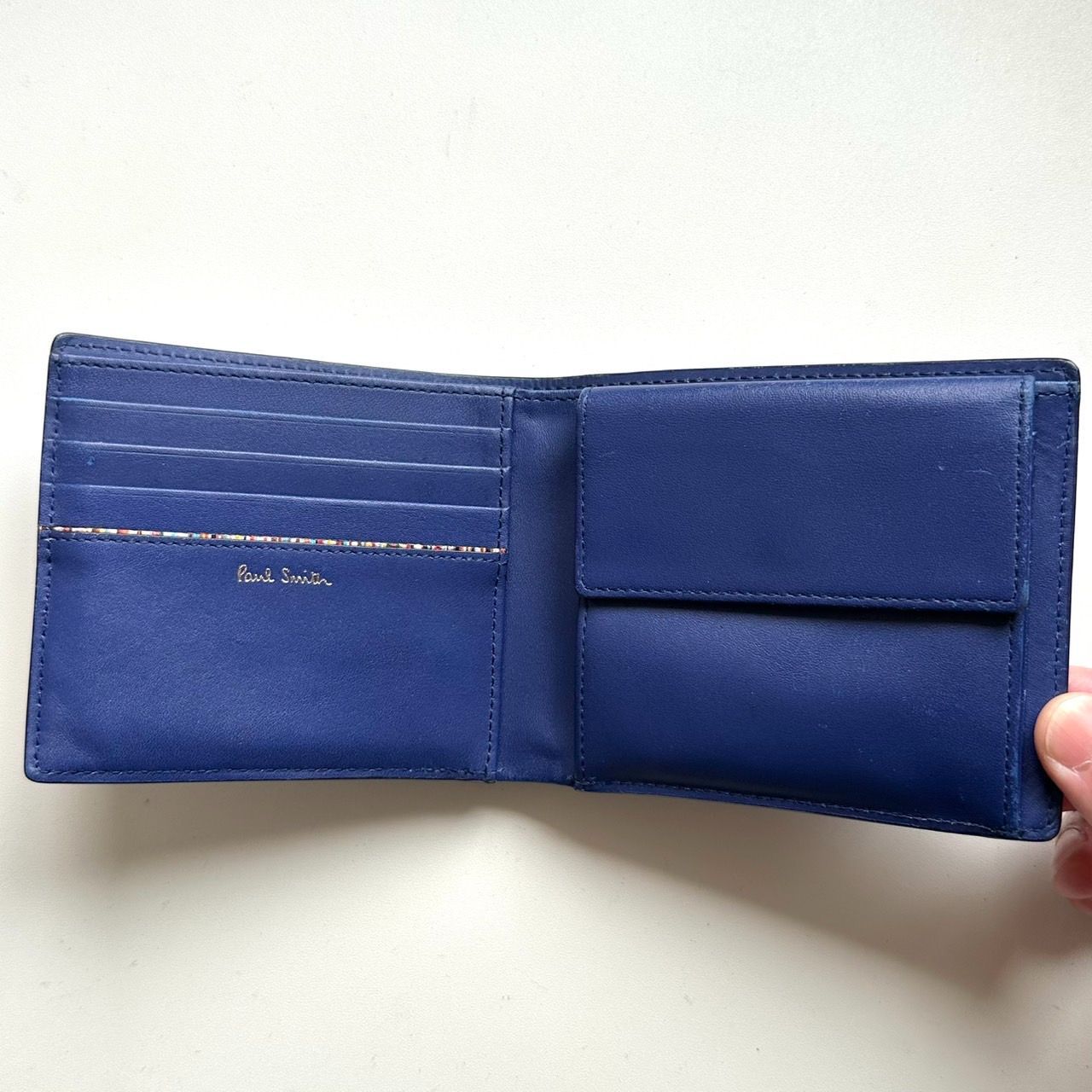 ポールスミス Paul Smith 二つ折り財布 ミニクーパー ブルー