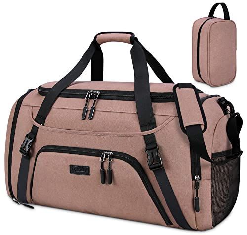 ピンク/40L_40L ボストンバッグ 大容量 スポーツバッグ 修学旅行 旅行バッグ トラベルバッグ YKKファスナー 撥水加工 ジムバッグ 40L 55L シューズ収納 乾湿分離 斜めがけ 手提げ 肩掛け 男女兼用