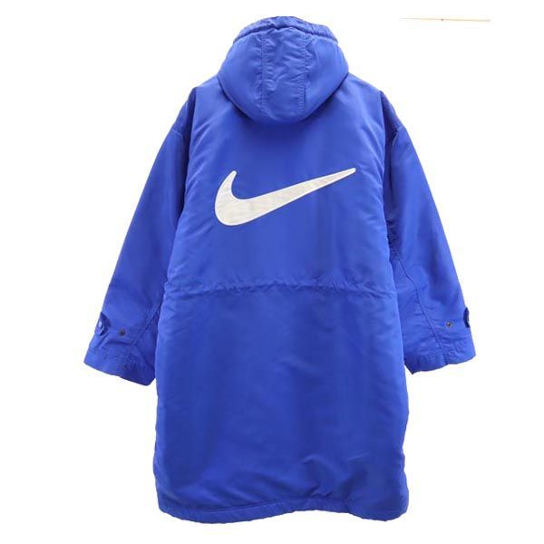 ♦︎白タグ　90s' NIKE ベンチコート♦︎ ナイキ 90s 00s 白タグ オールド 中綿 ベンチコート M ブルー NIKE