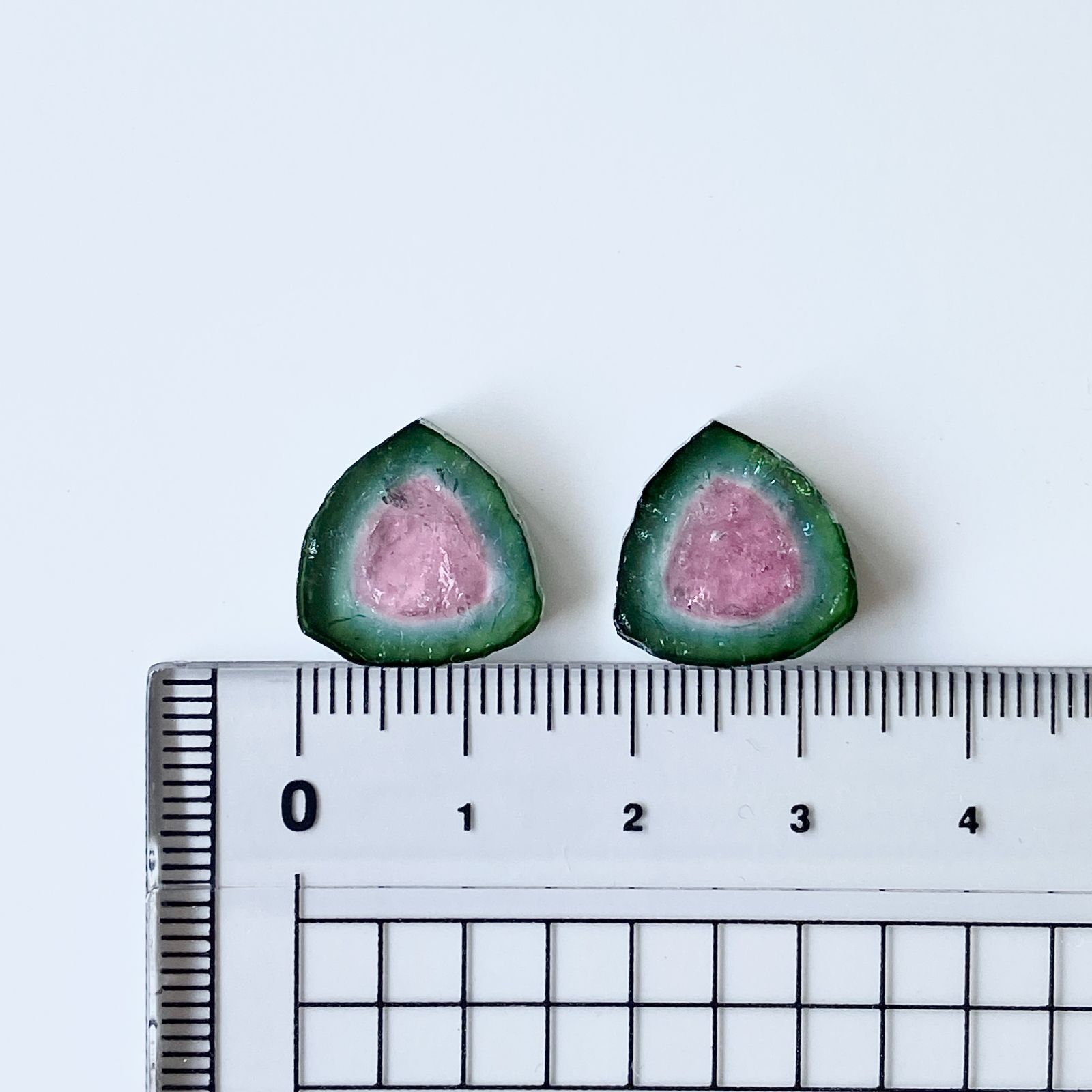 天然宝石ルース】ウォーターメロントルマリン 2pc 14.92ct