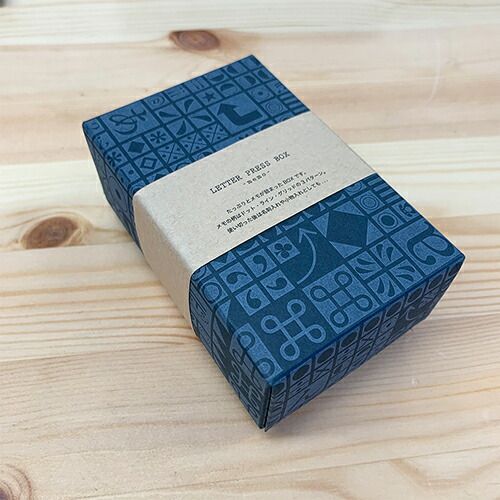 まとめ 紀寺商事 メッセージカードボックス LETTER PRESS BOX memo 紺 約300枚入り K-YZP-MCBOX-NV ×9セット