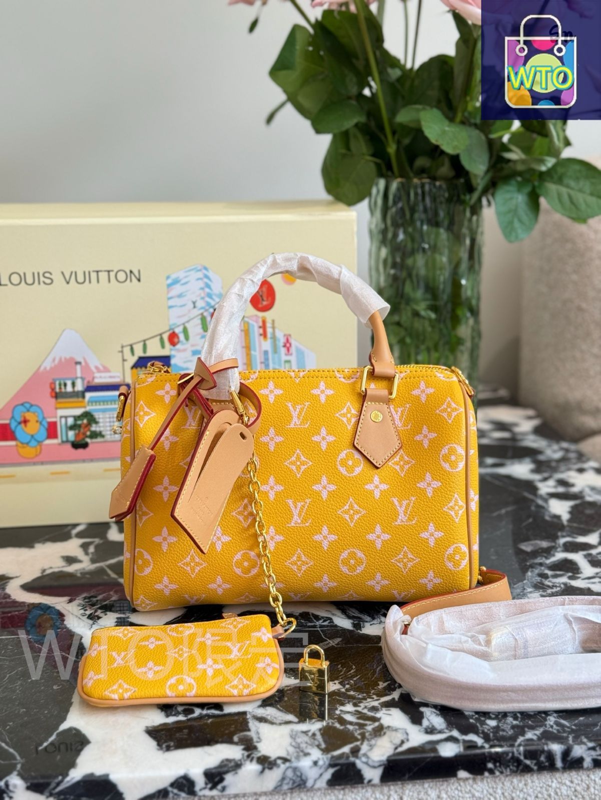 今日 Louis Vuitton x Pharrell Williams Speedy 25 ルイヴィトン × ファレル ウィリアムズ スピーディ 25 イエロー -WTO輸入