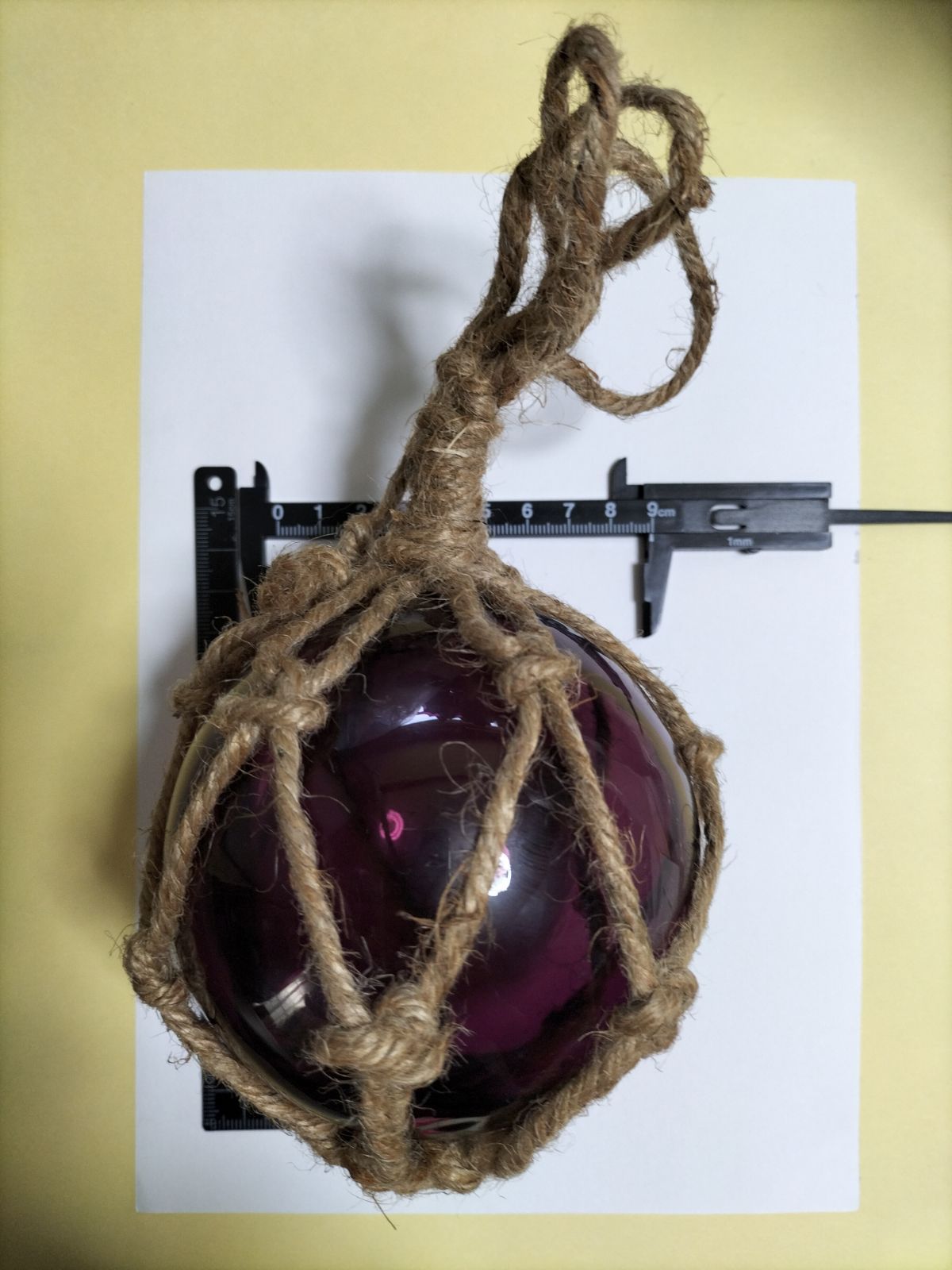 浮き玉 ガラス玉 ワインレッドカラー 約90㍉です。 - メルカリ