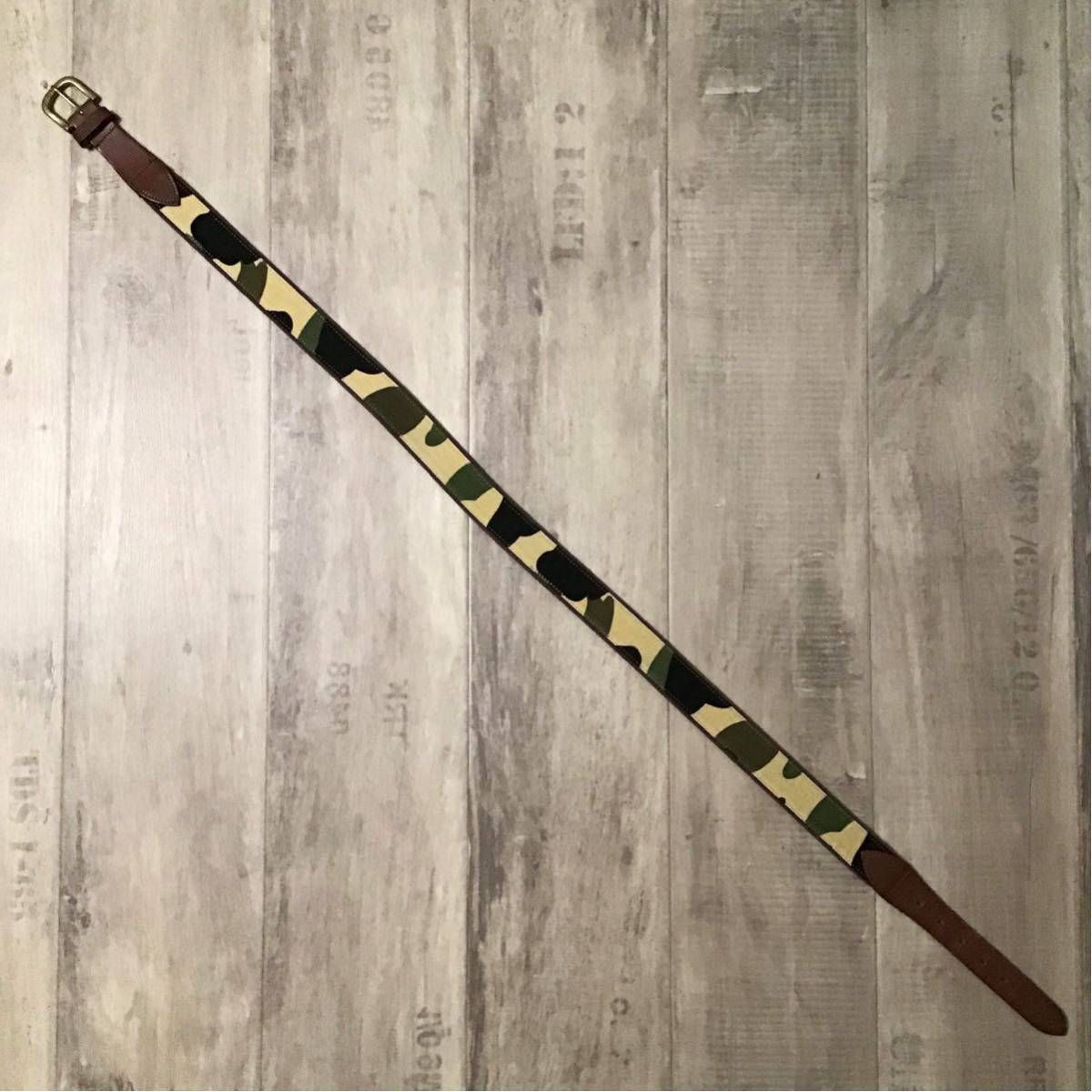 BAPE camo レザー × コットン ベルト 1st camo yellow a bathing ape