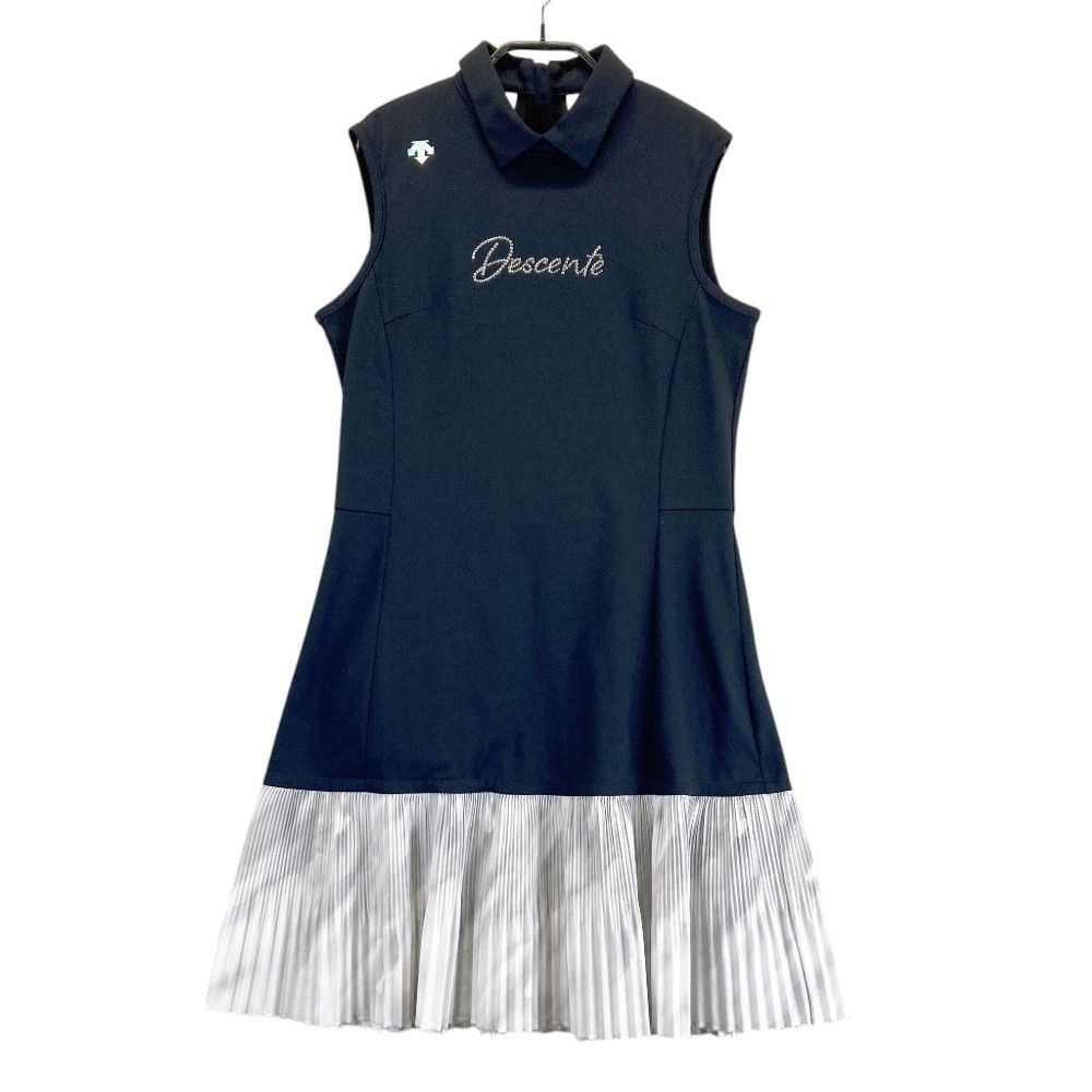 サイズ：L DESCENTE GOLF デサントゴルフ ノースリーブ プリーツ
