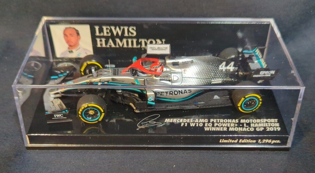 PMA 1|43 MINICHAMPS メルセデス AMG ペトロナス フォーミュラ ワン チーム F1 W10 EQ パワー ルイス ハミルトン モナ