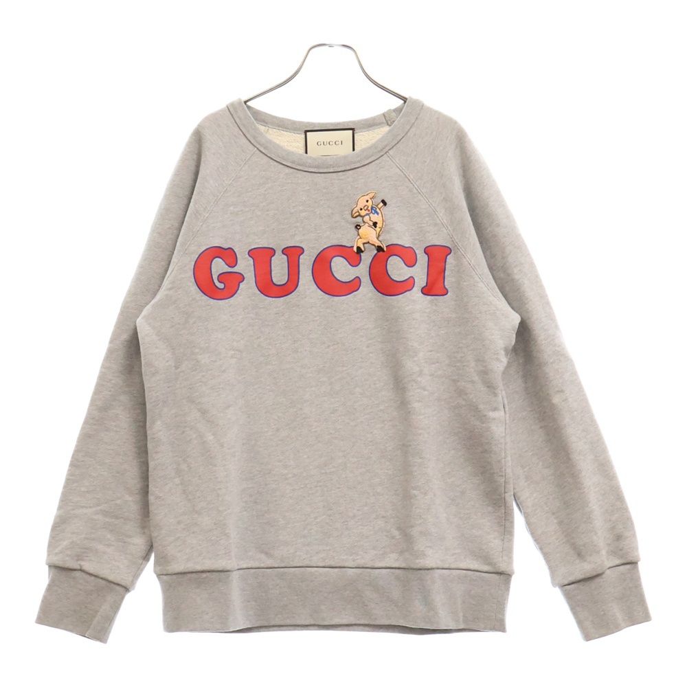 GUCCI グレー クルーネック スウェット GUCCI グレー クルーネック スウェット
