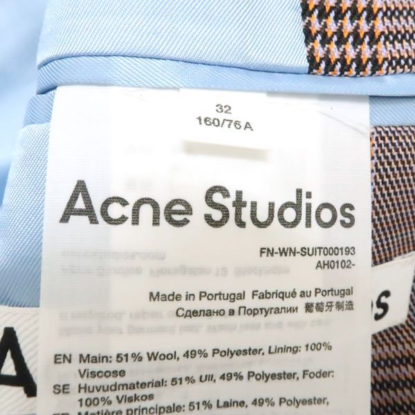 Acne Studios ダブルブレスト テーラード ジャケット グレン Acne Studios ダブルブレスト テーラード ジャケット グレン
