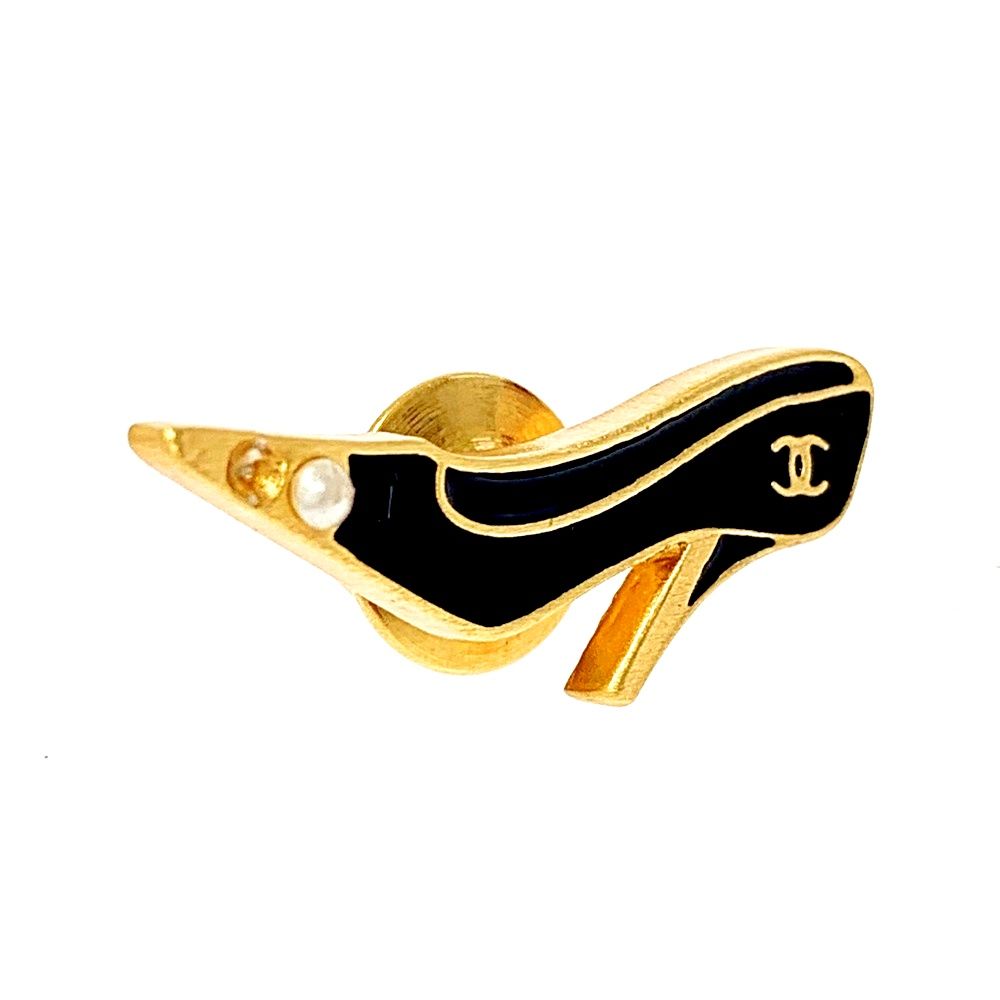 中古】CHANEL シャネル GP フェイクパール 02A ココマーク パンプス