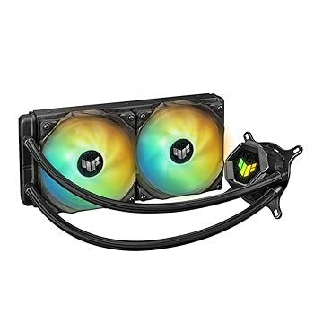 【中古】(非常に良い)ASUSオールインワン液体CPUクーラー Aura Sync搭載 デュアルROG 120mmアドレサブルRGBラジエーターファン搭載/ TUF Gaming LC 240 ARGB