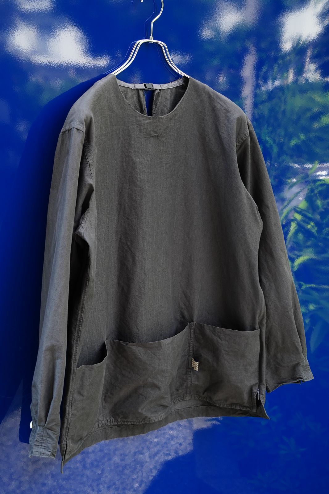 meanswhile ミーンズワイル マルチポケットユーティリティプルオーバーサイドZIPシャツ MW-SH16204 CHACOAL | XL