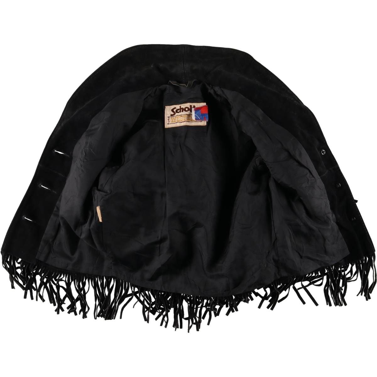 古着 70年代 ショット SCHOTT WESTERN クロップド丈 フリンジ ショップ  