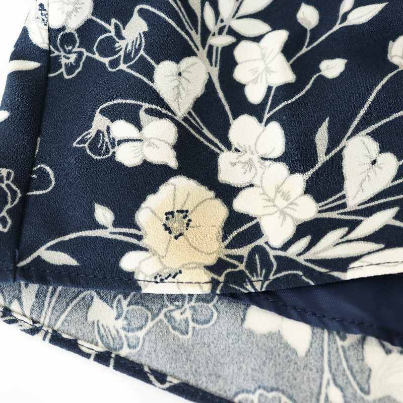 ☆上品☆ブルックスブラザーズ ワンピース 半袖 膝丈 千鳥格子 花 黒赤 L相当 BROOKS BROTHERS(ブルックスブラザーズ) / 半袖ワンピース/0