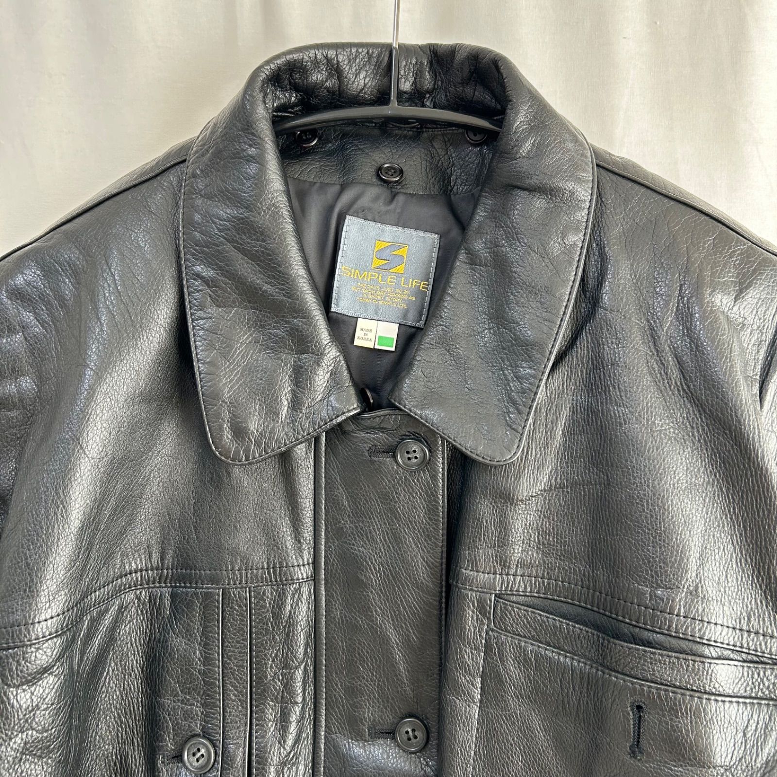 Z1154 SIMPLE LIFE シンプルライフ レザージャケット 牛革 カウレザー 