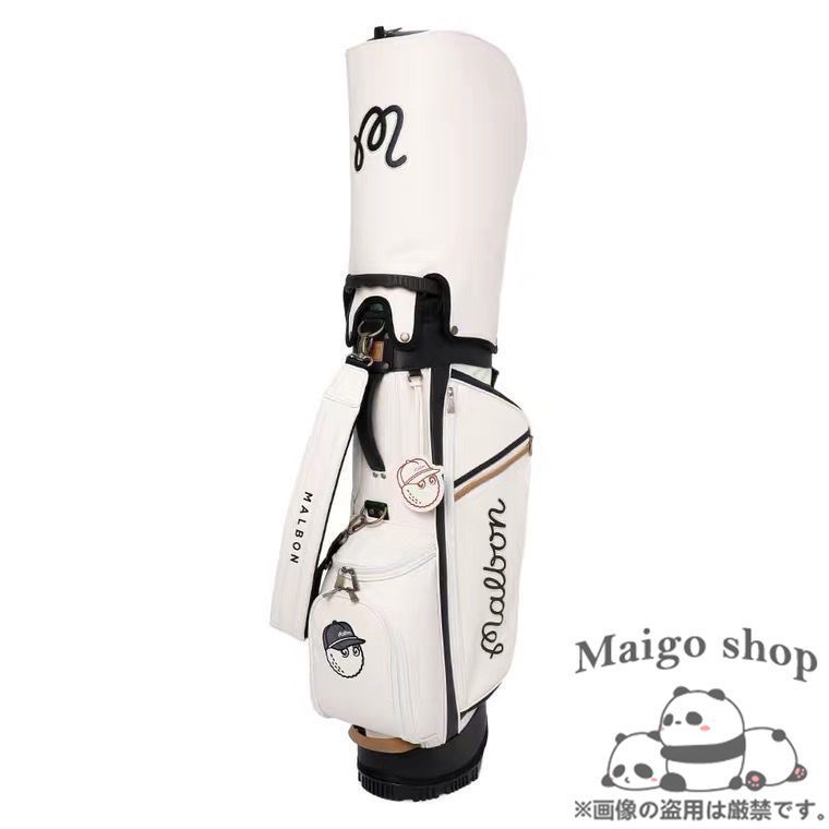 malbon golf マルボン ゴルフ キャディバッグ ホワイト ゴルフバッグ