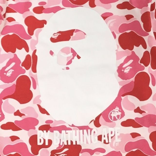 A BATHING APE BAPE PINK CAMO HEAD スウェット