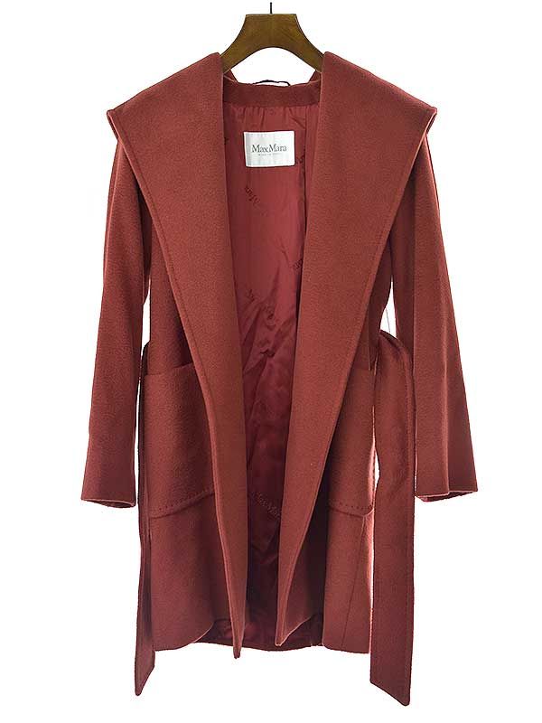 MaxMara マックスマーラ RIALTO キャメルフーデッドラップコート