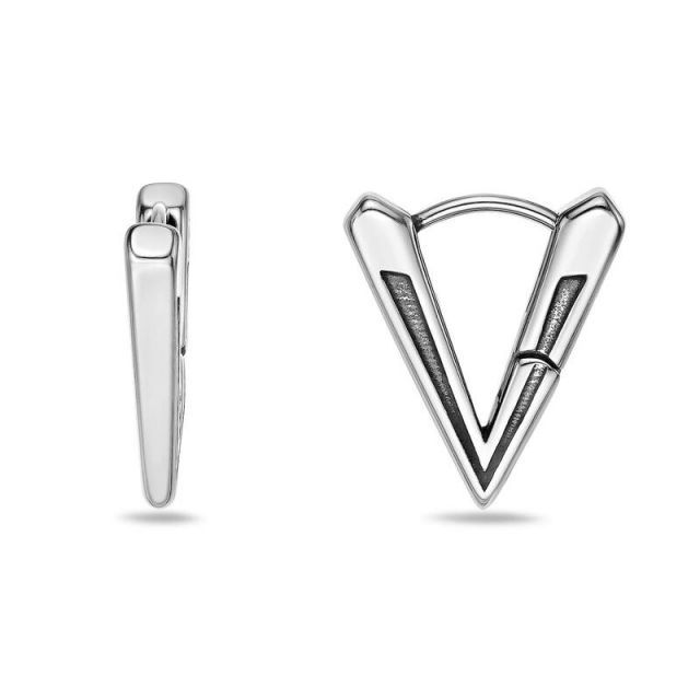 リンクス メンズ ピアス イヤリング Men s LYNX Stainless Steel Triangle Earrings