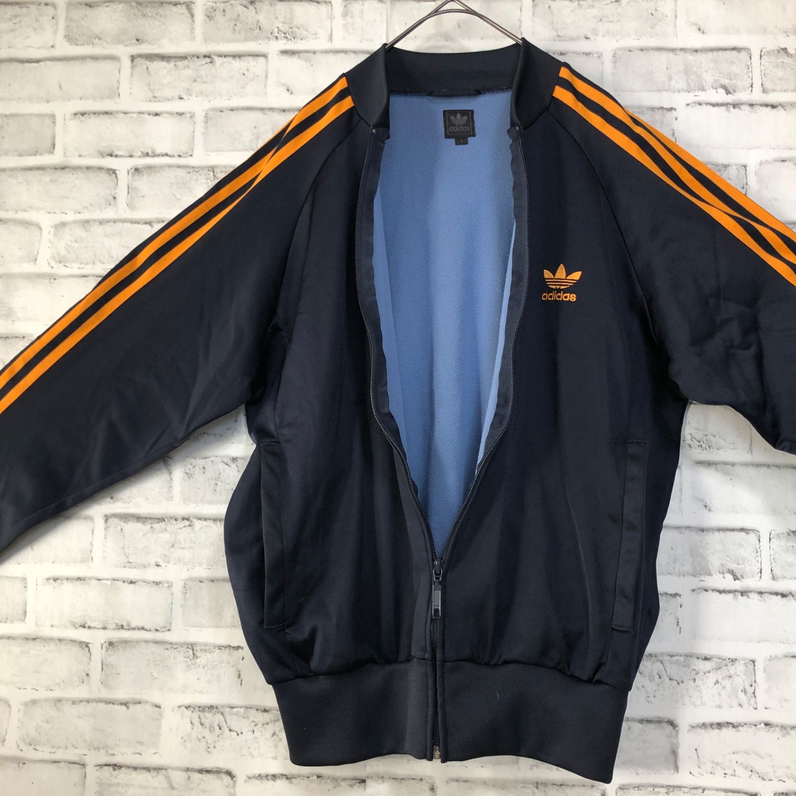 90s⭐️adidas トラックジャケット/ジャージ L 刺繍トレファイル 