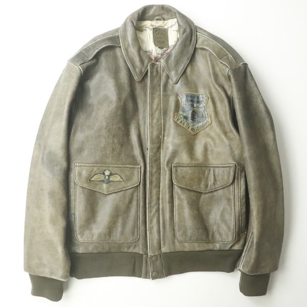 美品 ファクトリーもの US AIR FORCE 牛革 ヴィンテージレザー EAGLE 