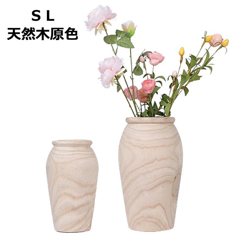 カフェ 花器 天然木 木製 木製 ウッド フラワーベース オブジェ 木製 花びん 大きめ 大型 花器 室内 天然木 花瓶 花入れ 高級感 置き物 造花 フラワーアレンジメント フラワー ベース おしゃ#welle601329