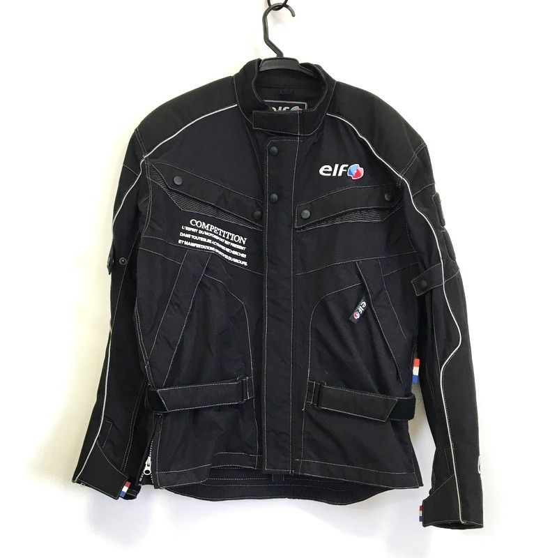 elf バイクジャケット 黒　サイズLL elf バイクジャケット LL 黒/青/灰 - メルカリ