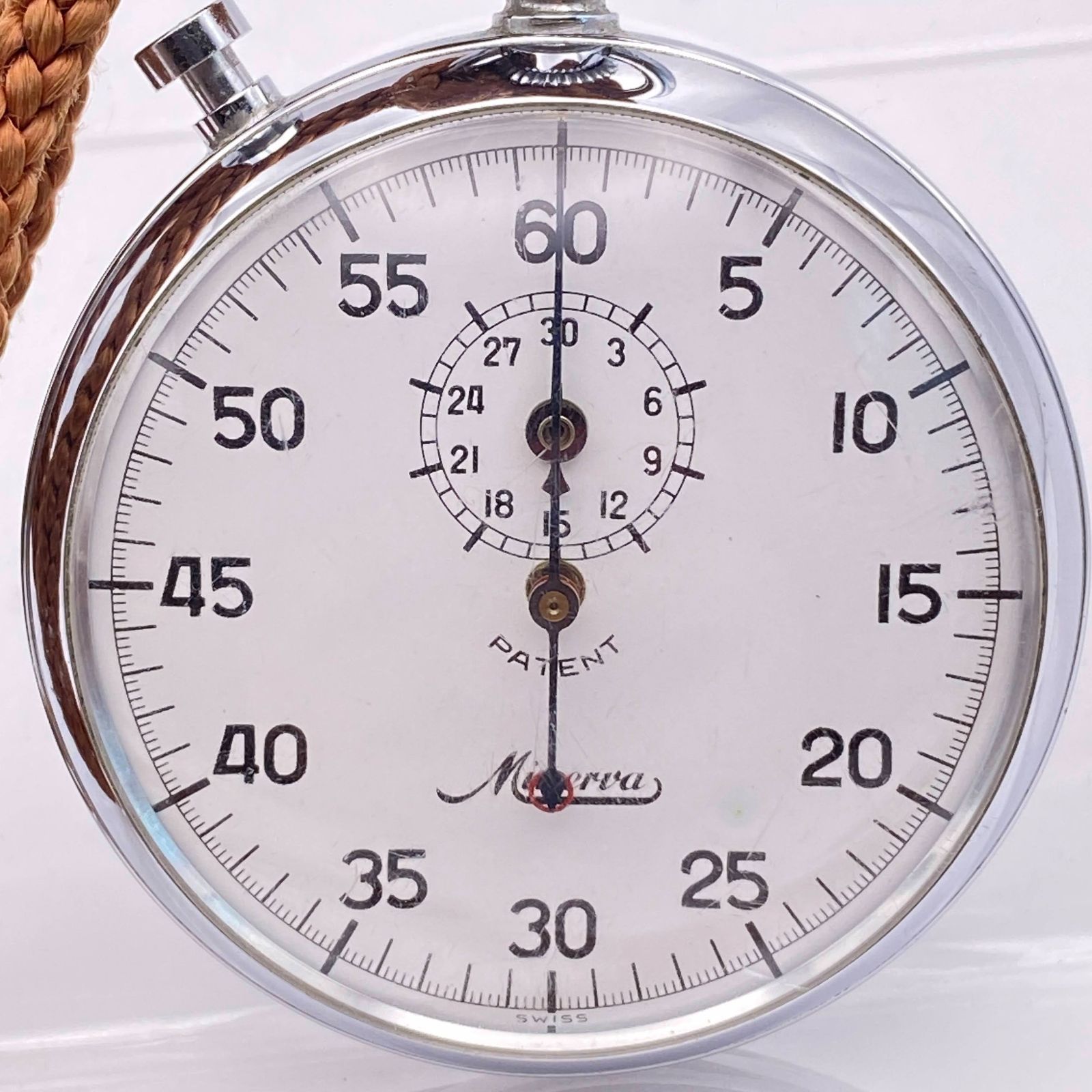 ミネルバ ミネルヴァ Minerva 手巻き式 機械式 PATENT ストップ