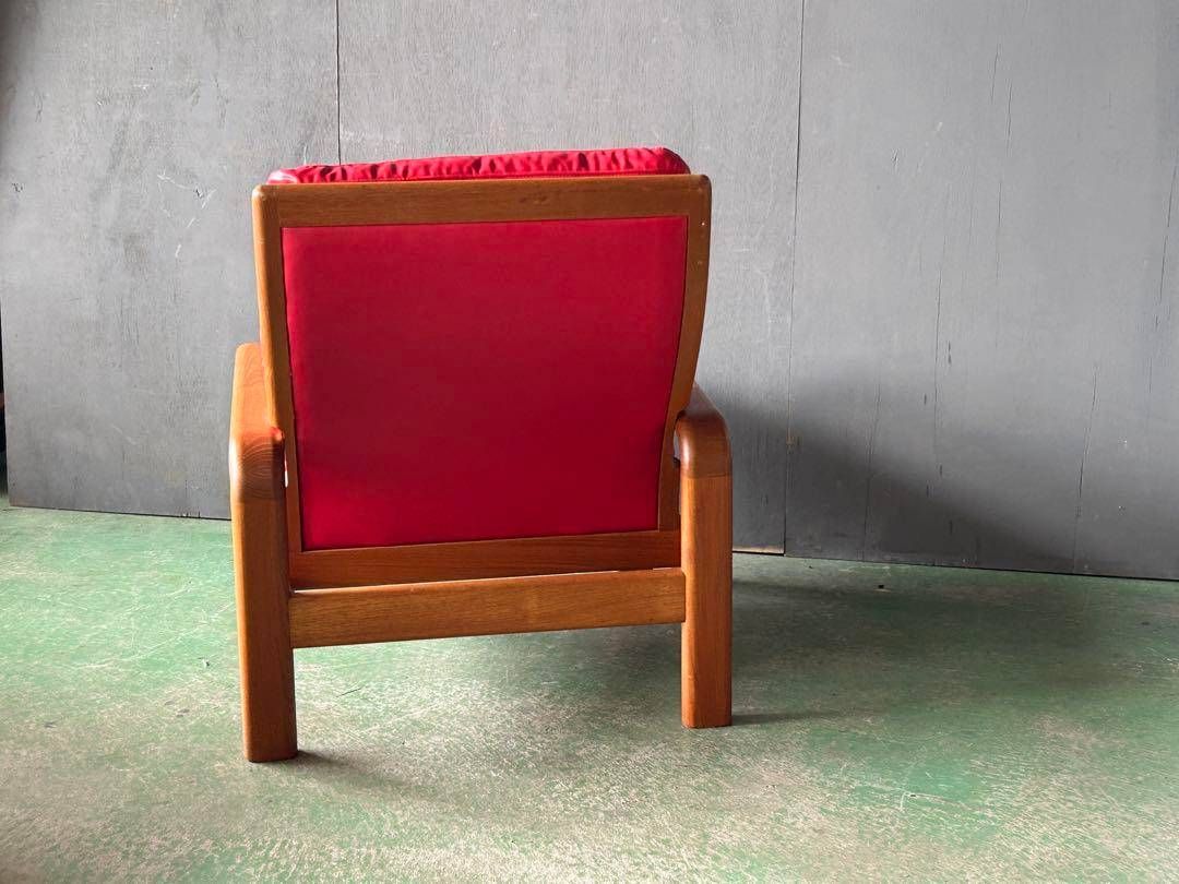 Lオルセン&サン L. olsen & son チーク無垢材レッドレザーIN