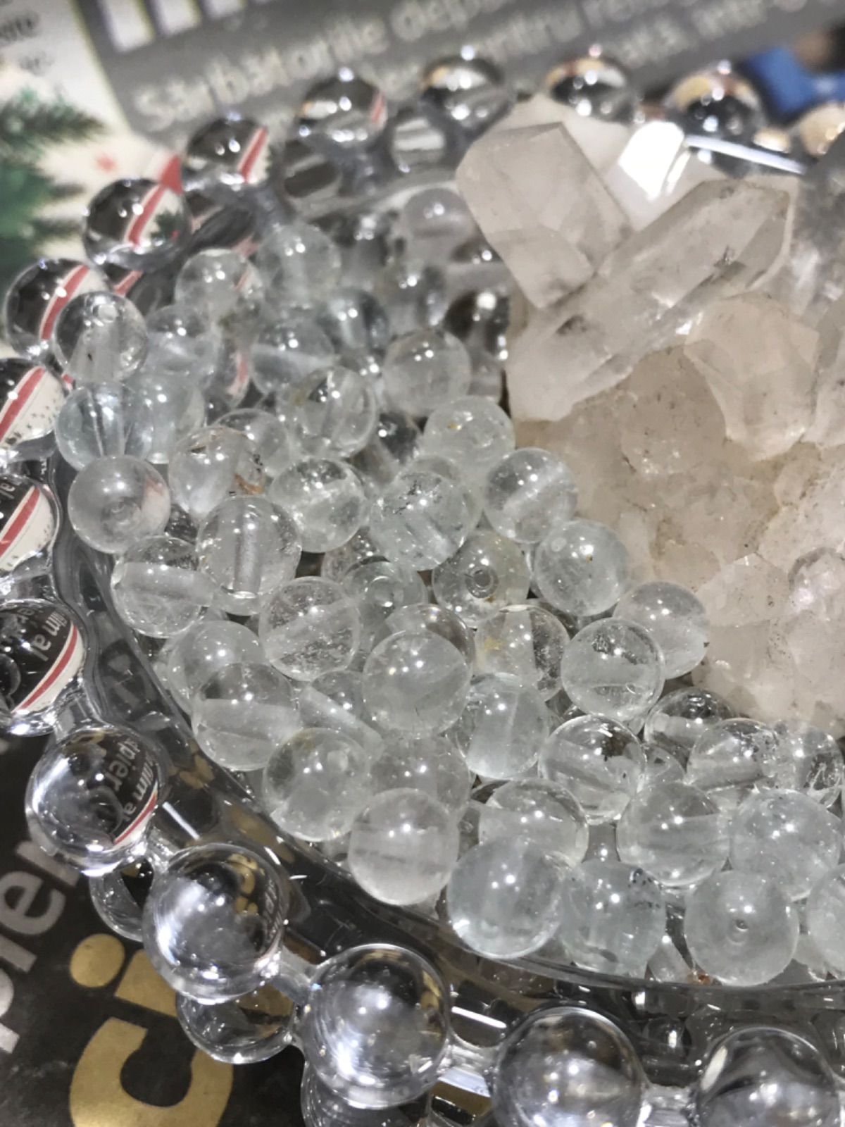 6 mm玉 非加熱処理 ナチュラルトパーズ 1 mm穴パーツ