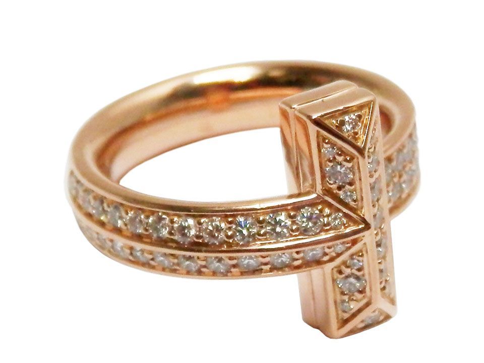 Tiffany & Co. Tワン ローズゴールド リング ティファニー Tワン