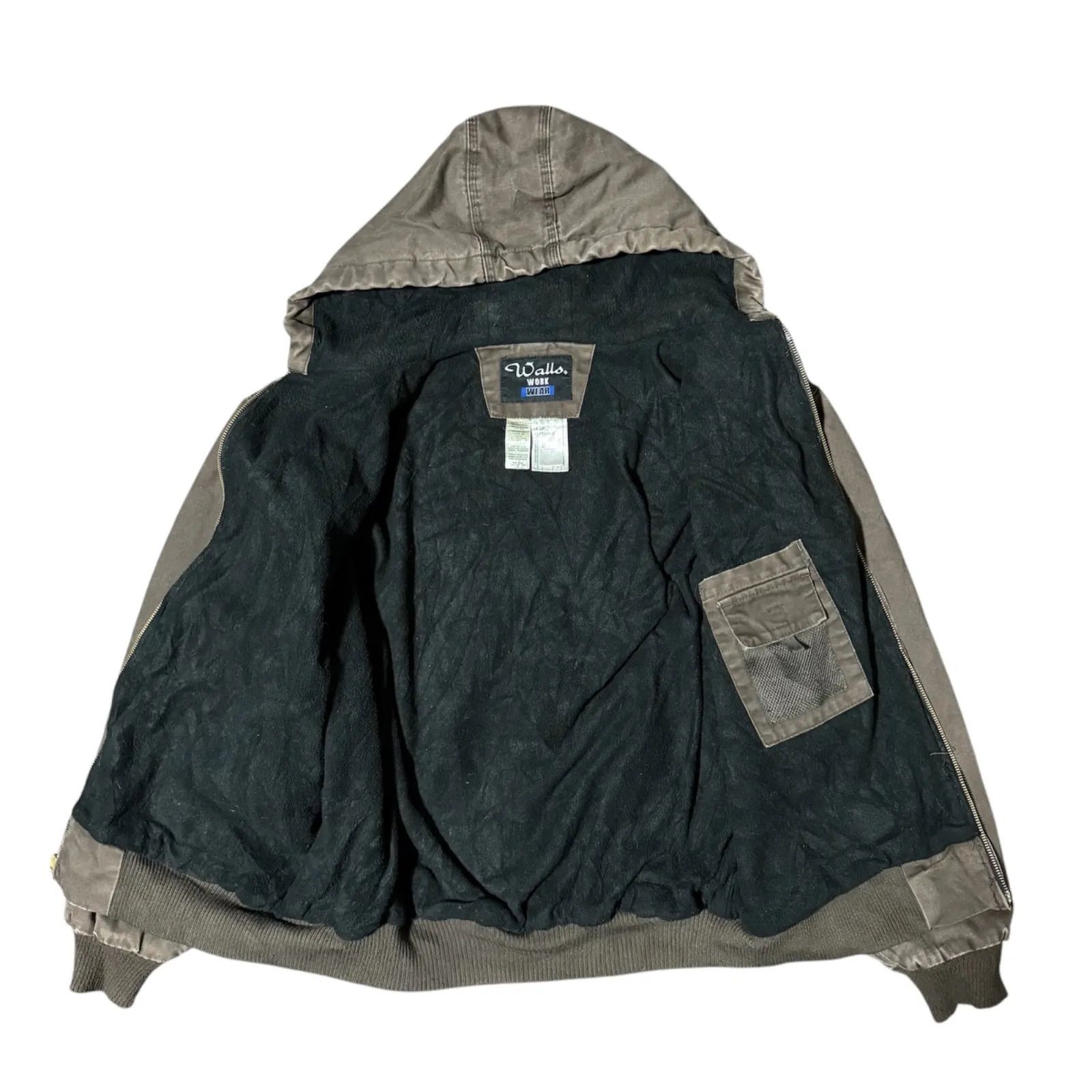美品》walls ダック アクティブ フード ジャケット ブラウン 茶（XXL 