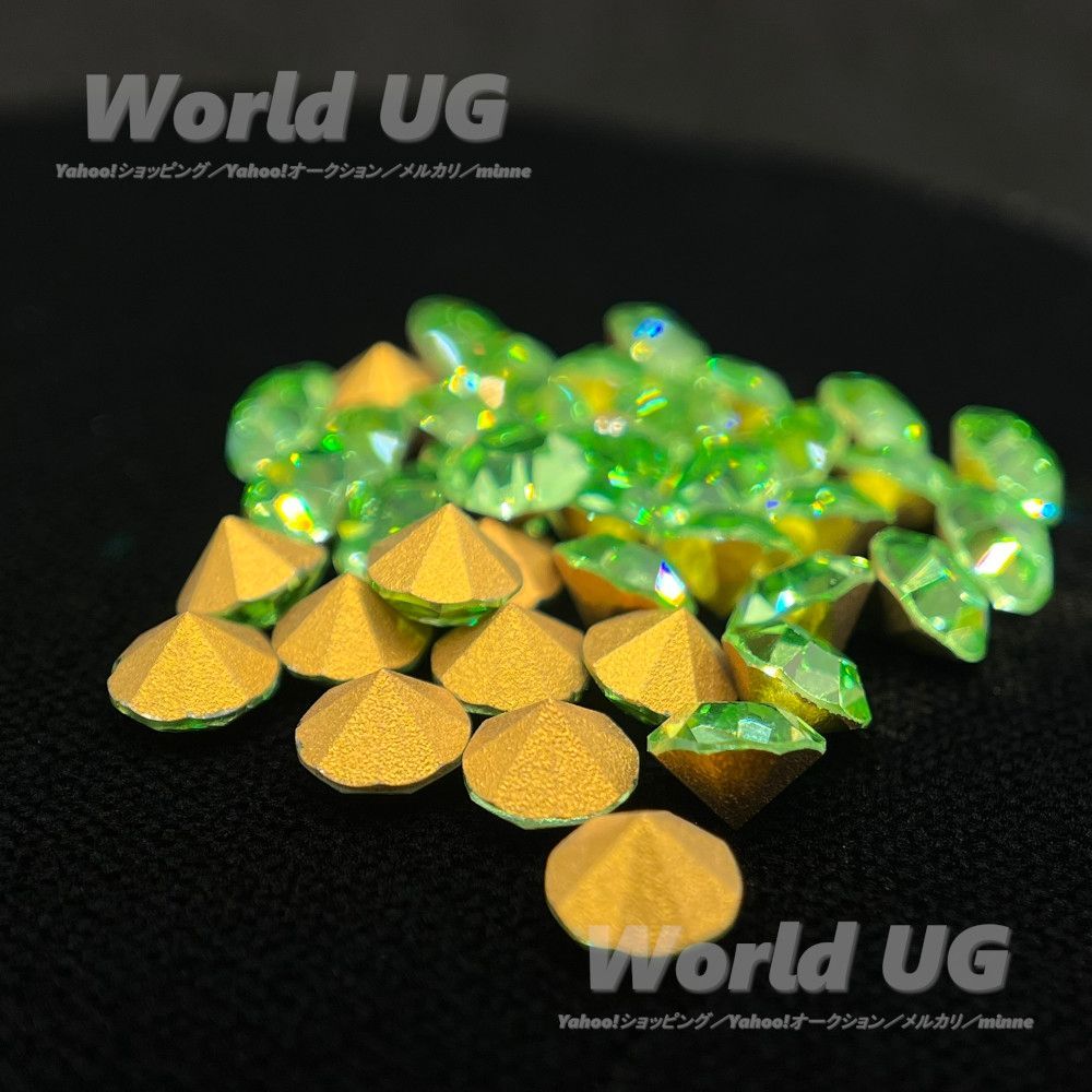 ウランガラス ルース ルース ラウンドカット グリーン 6.3mm フォイル
