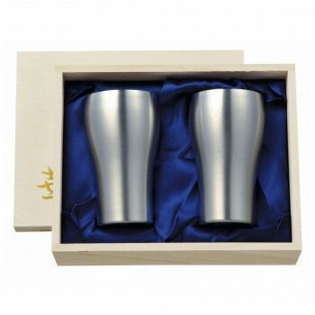 田辺金具 華 タンブラー 200ml 艶消し 桐箱2ヶセット 2839