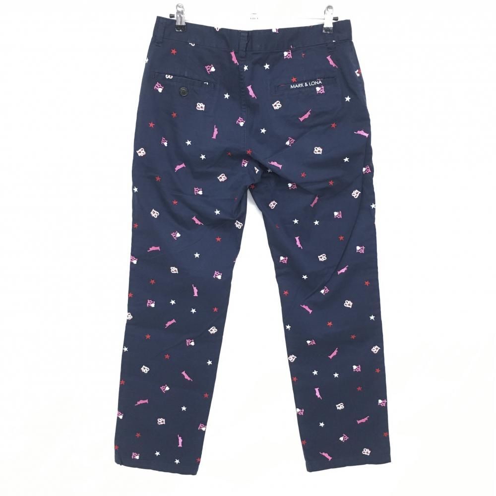 ☆SALE25％OFF☆マークアンドロナ パンツ ネイビー×白×ピンク 星