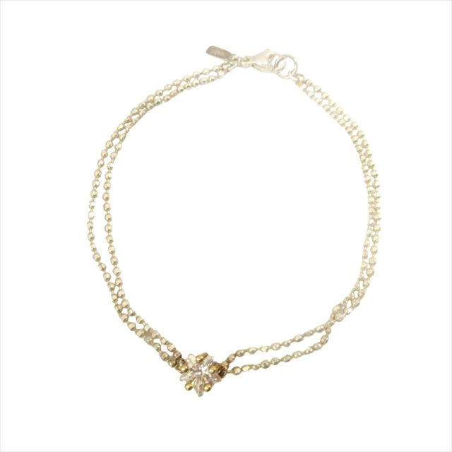スタージュエリー STAR JEWELRY K14/SV925 コンビ ブレスレット