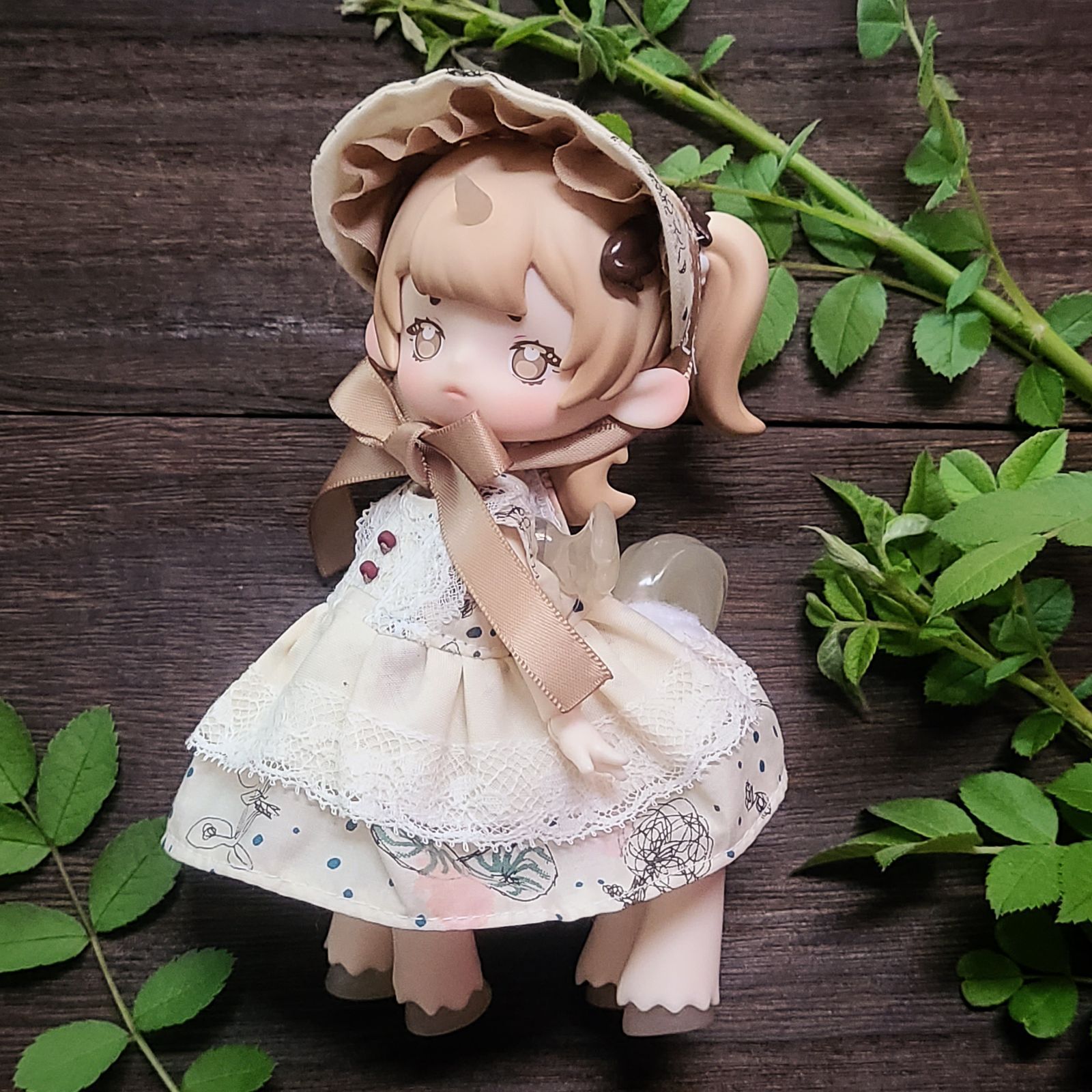 LIBERTYメモリーズオブレイン】ナチュラルワンピース＆ボンネット