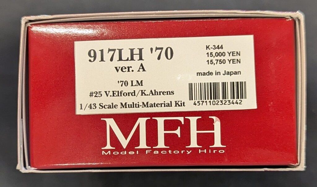 MFH|モデルファクトリーヒロ 1|43Scale Multi-material Kit 917LH 70Ver.A 70LM 25 V.Elford|K.Ahrens K-344