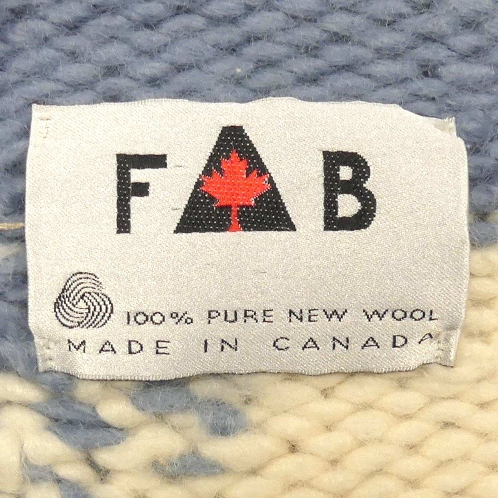 FAB エフエービー カウチン セーター ニット カナダ XXL 古着 シロクマ