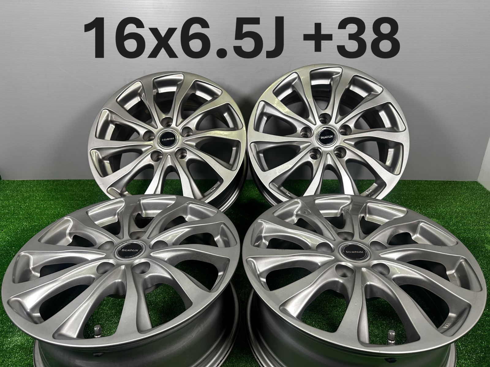 16x6.5J 38 4穴 PCD114.3 BALMINUM 4本 アルミホイール TA113