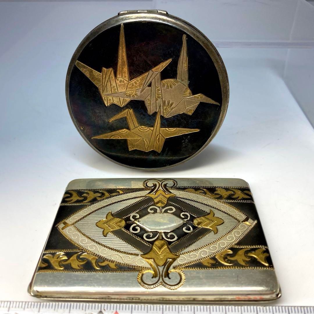 一正刀 銀コンパクト等2点 145g 東Y6-0531