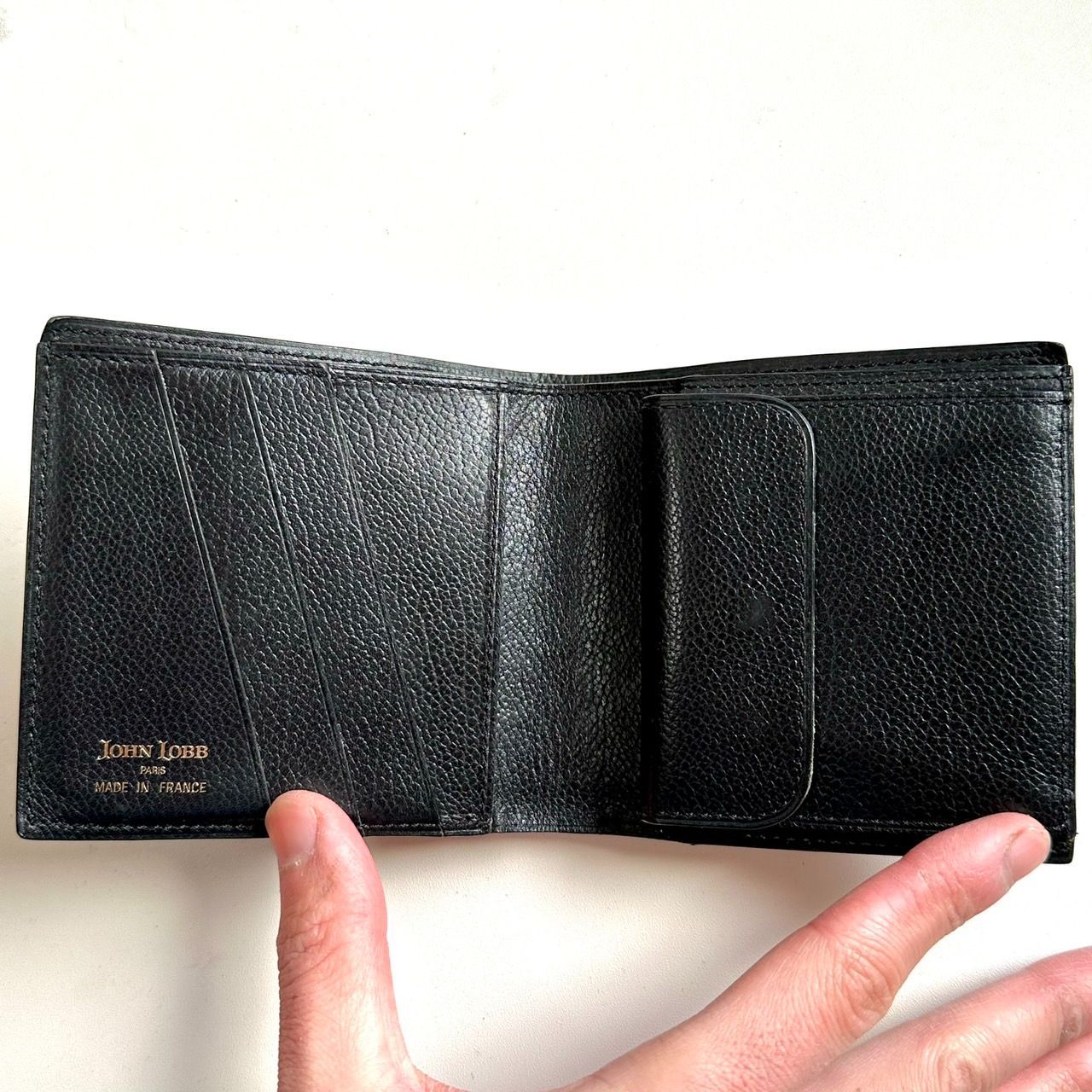 ジョンロブ JOHN LOBB 二つ折り財布 ブラック 美品 JOHN LOBB - 【最終