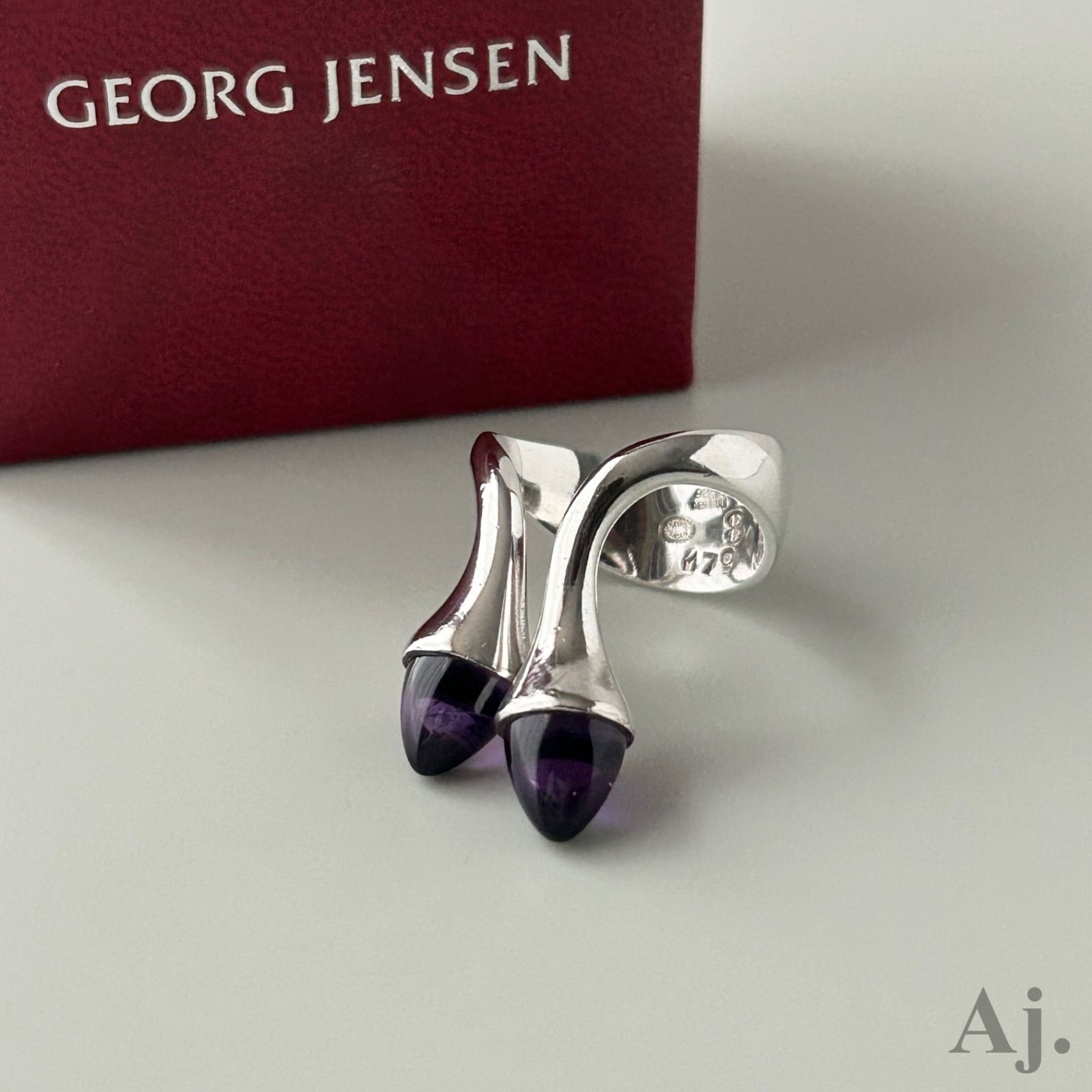 ジョージジェンセン 激レア リング 指輪 179 アメジスト Bent Gabrielsen 約12.5号 Georg Jensen - メルカリ