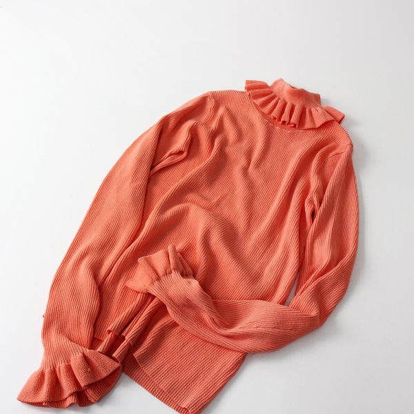 美品 peu pres プープレ ハイネック長袖ニット F/オレンジ トップス セーター タートルネック 【2400013399654】 メルカリShops プープレ トップス ニット