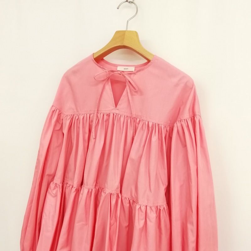 ヨリ yori 21SS YR2121-013SP 美品 リボン ギャザー フリル ヨリ yori 21SS YR2121-013SP 美品 リボン ギャザー フリル